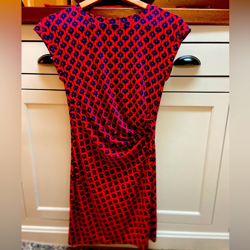 Banana Republic XS petite red and blue dress worn once!